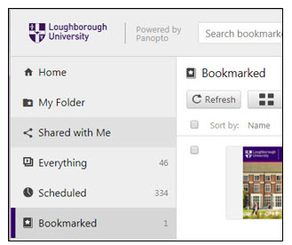 Selecting Bookmarked from the ReVIEW homepage